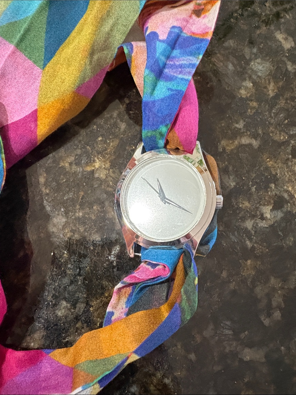 Women's Multicolor Scarf-Wrap Watch